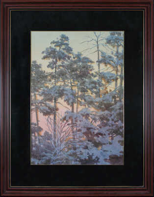 Андрияка Сергей Николаевич. Восход в зимнем лесу